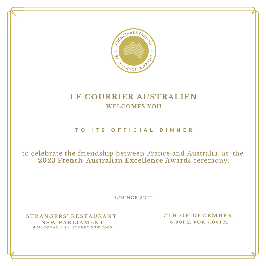 7/12/2023 French-Australian Excellence Awards Ceremony (SOLD OUT)