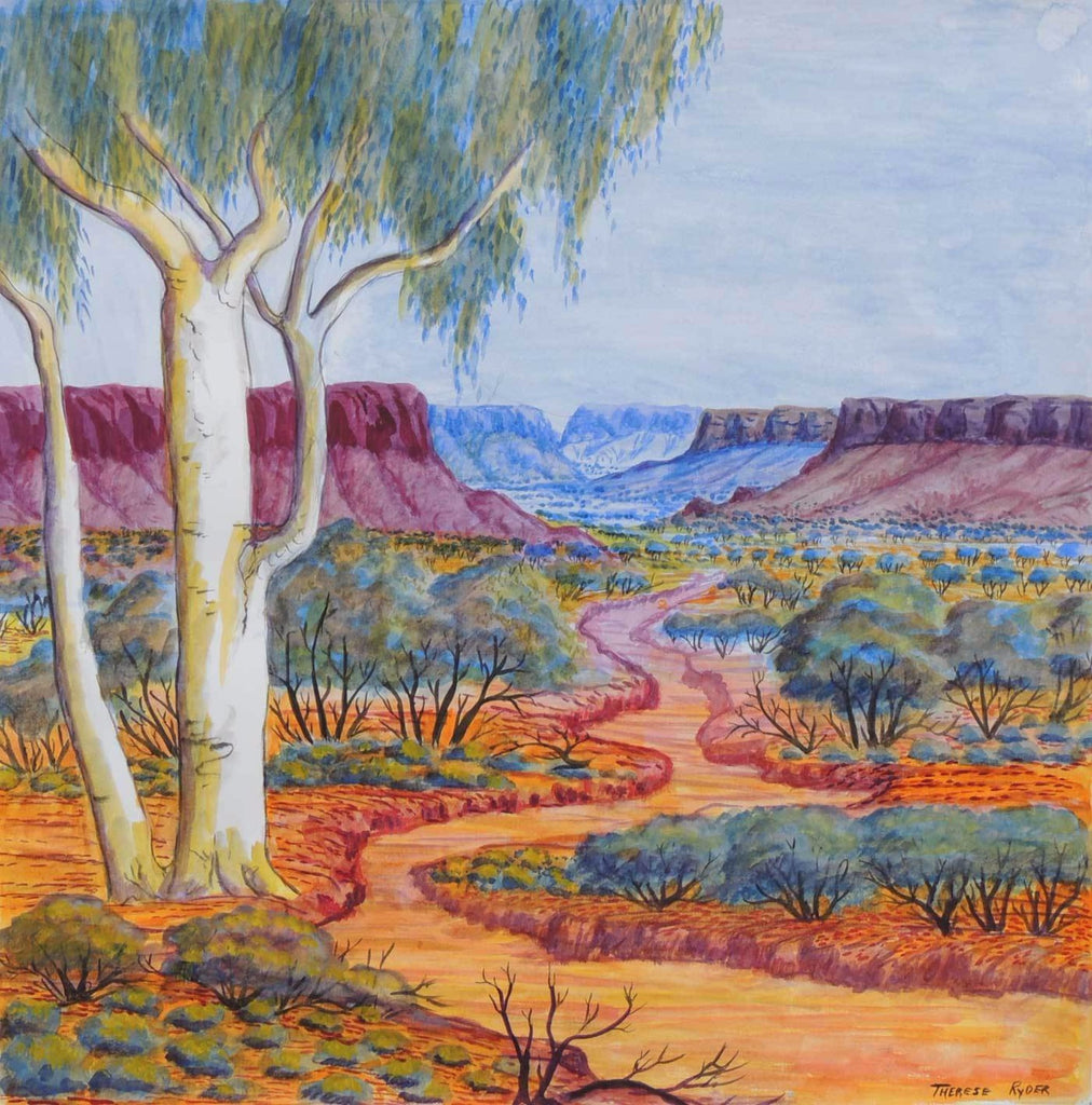 THERESE RYDER / CHIFFON CLOTH / SQUARE “EAST MACDONNELL RANGES”